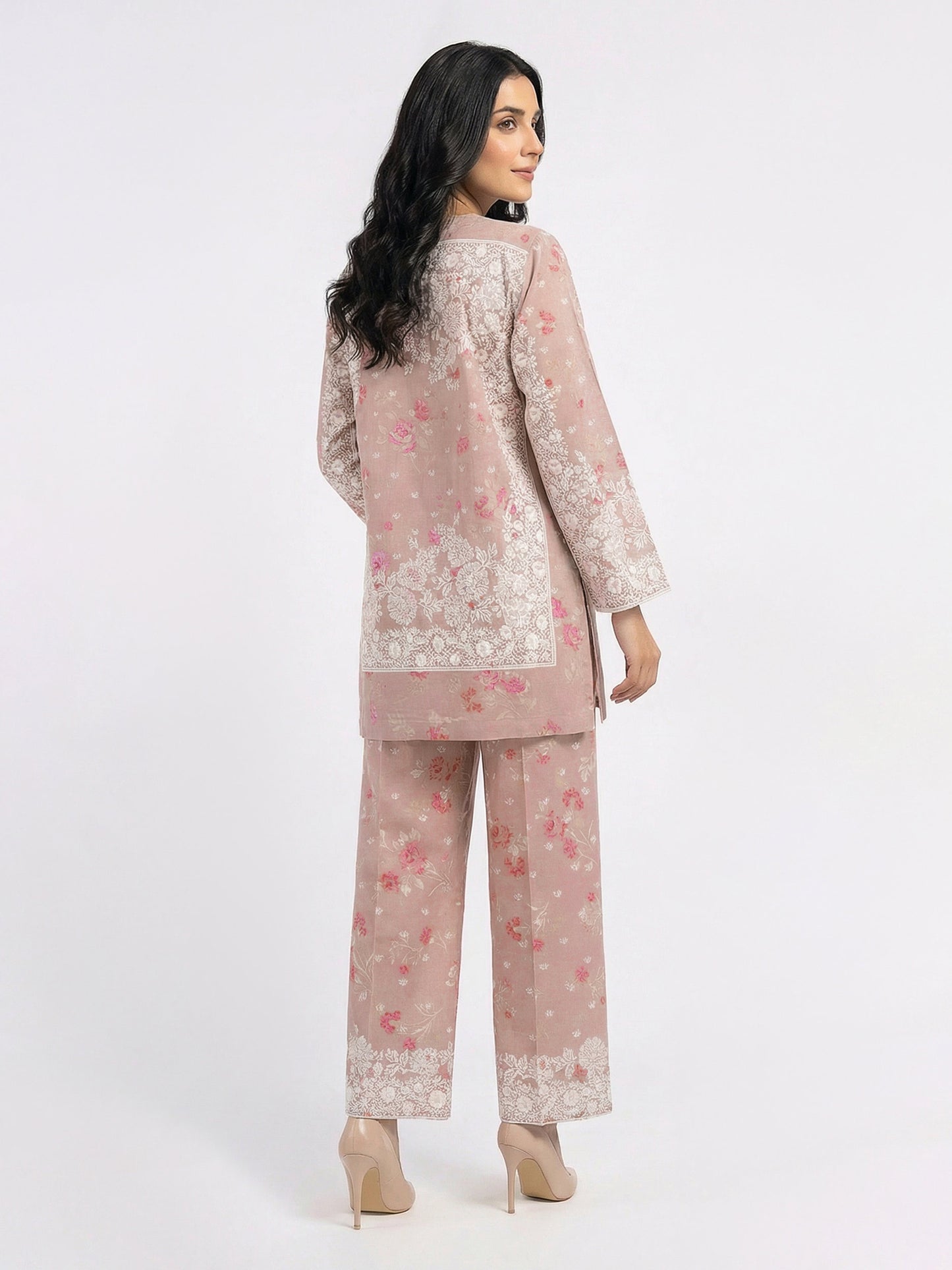 Cambric Co-ord set- Embroidered