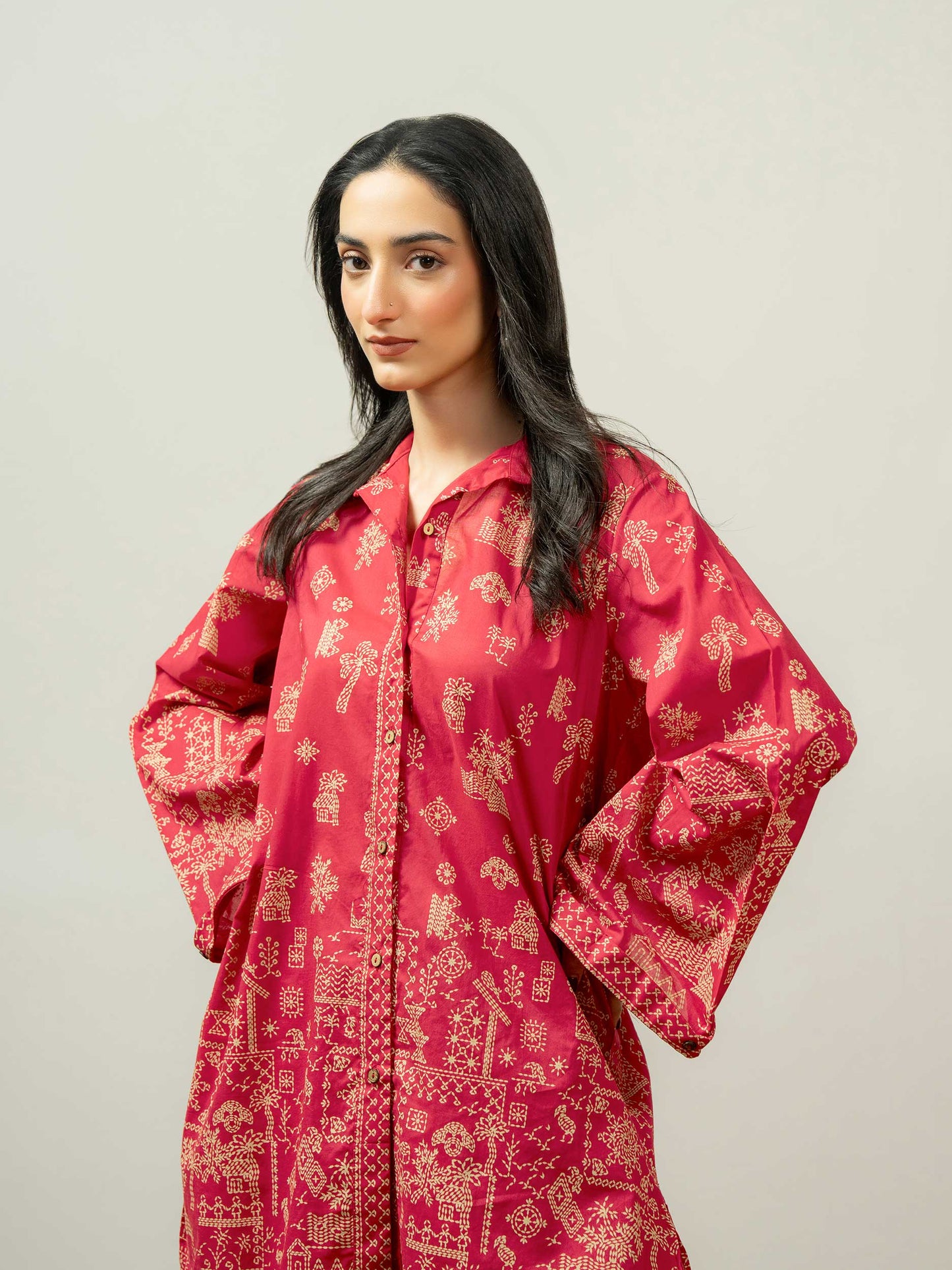 Cambric Co-ord Set-Paste Print (Pret)