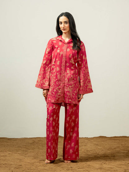 Cambric Co-ord Set-Paste Print (Pret)
