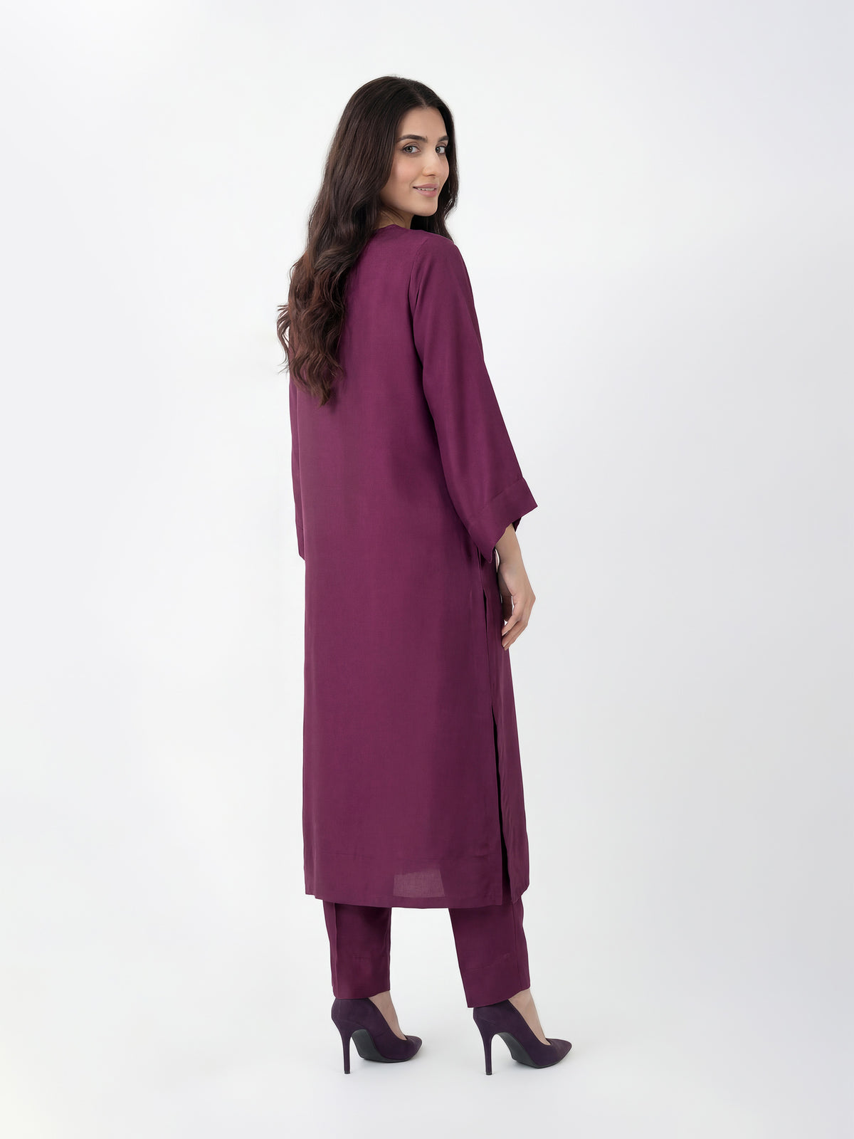2 Piece Silk Suit- Embellished (Pret)