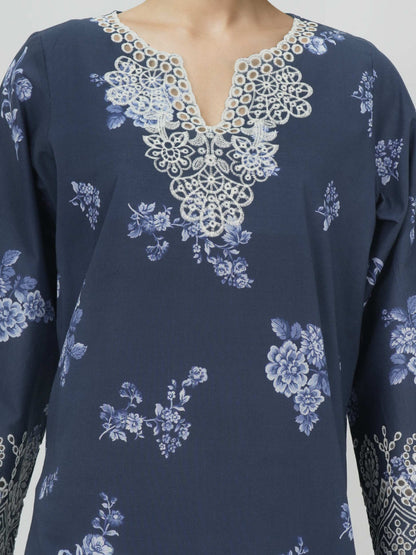 Lawn Co-ord Set- Embroidered