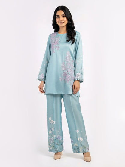 Silk Co-ord set- Embroidered