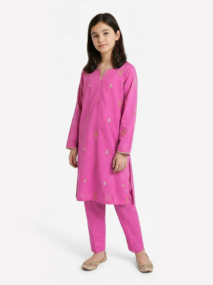 2 Piece Khaddar Suit- Embroidered (Pret)