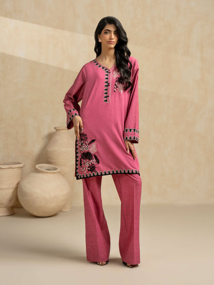 Satin Co-ord Set-Embroidered (Pret)