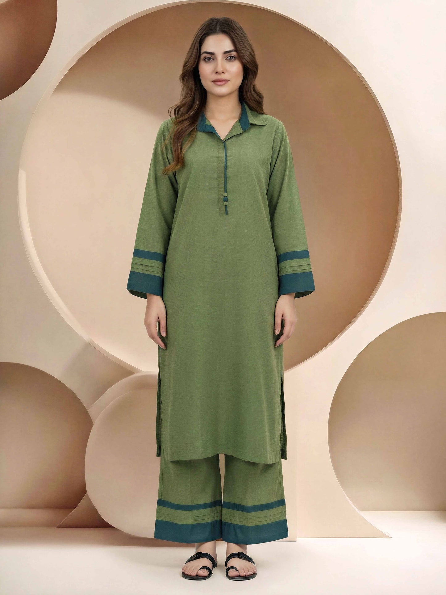 2 Piece Chambray Suit (Pret)