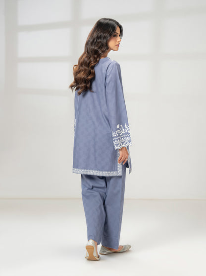 2 Piece Jacquard Suit- Embroidered (Pret)