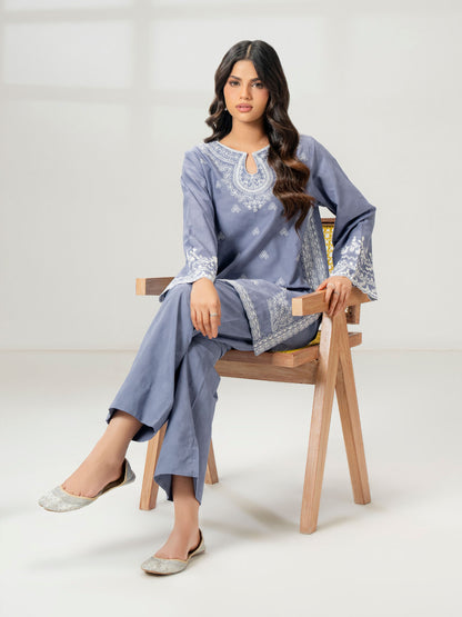 2 Piece Jacquard Suit- Embroidered (Pret)