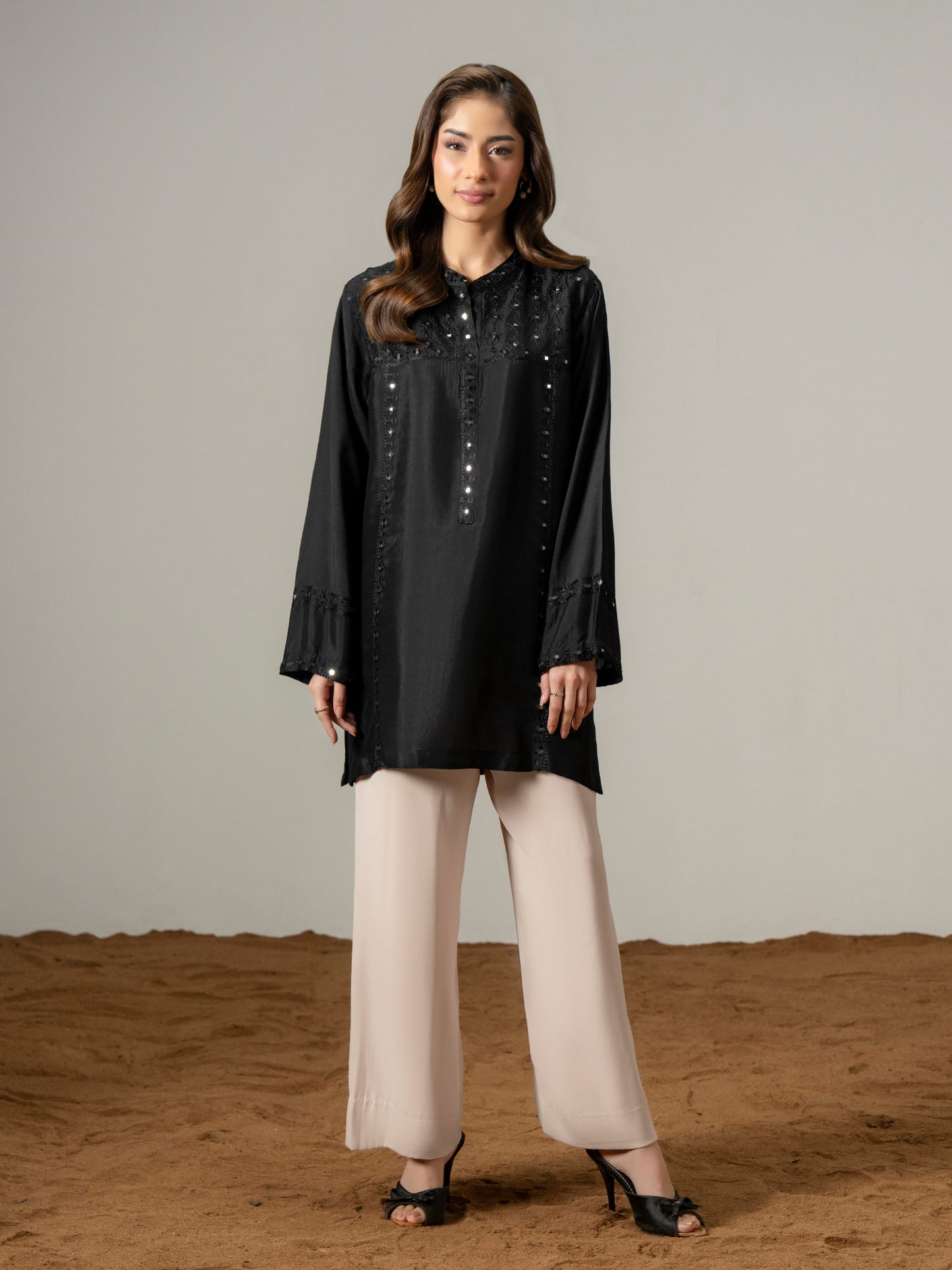 Silk Kurti-Embroidered (Pret)