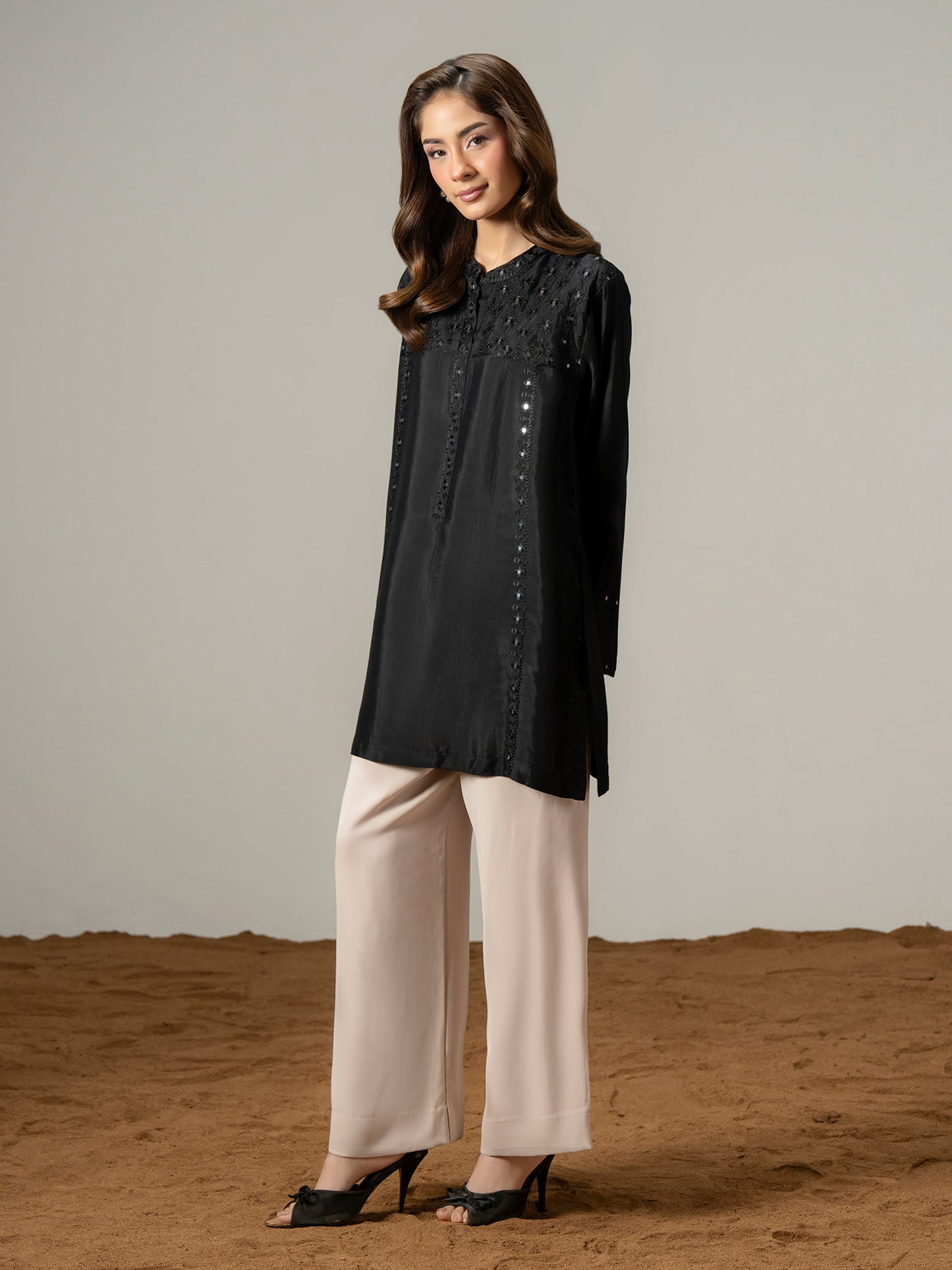 Silk Kurti-Embroidered (Pret)