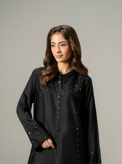 Silk Kurti-Embroidered (Pret)