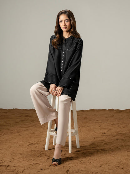 Silk Kurti-Embroidered (Pret)