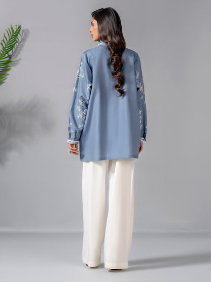 Denim Top-Embroidered (Pret)
