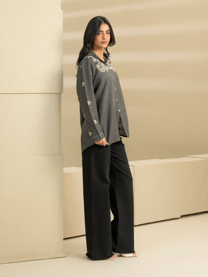 Denim Kurti-Embroidered (Pret)