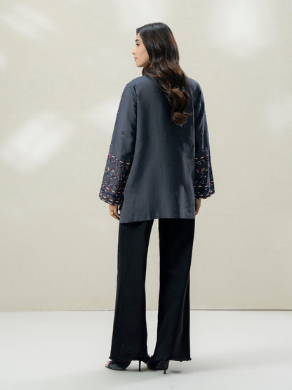 Denim Kurti- Embroidered (Pret)