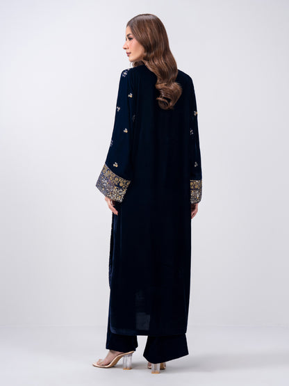 2 Piece Velvet Suit- Embroidered (Pret)