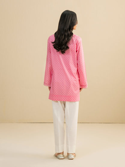 Cambric Kurti-Embroidered (Pret)