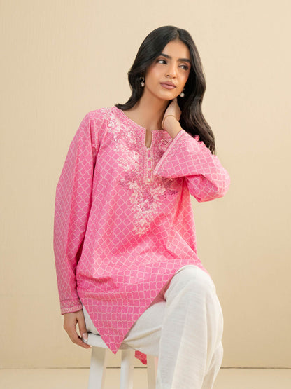 Cambric Kurti-Embroidered (Pret)