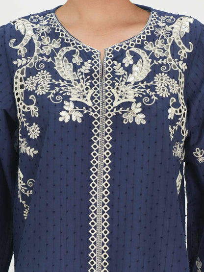 Lawn Texture Kurti- Embroidered (Pret)