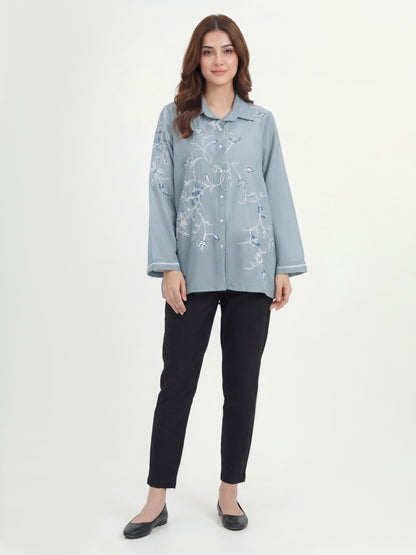 Cambric Kurti- Embroidered