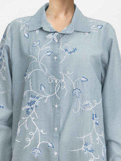 Cambric Kurti- Embroidered