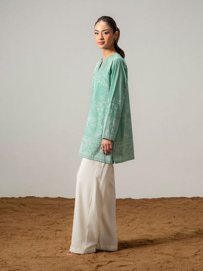 Cambric Kurti-Embroidered (Pret)