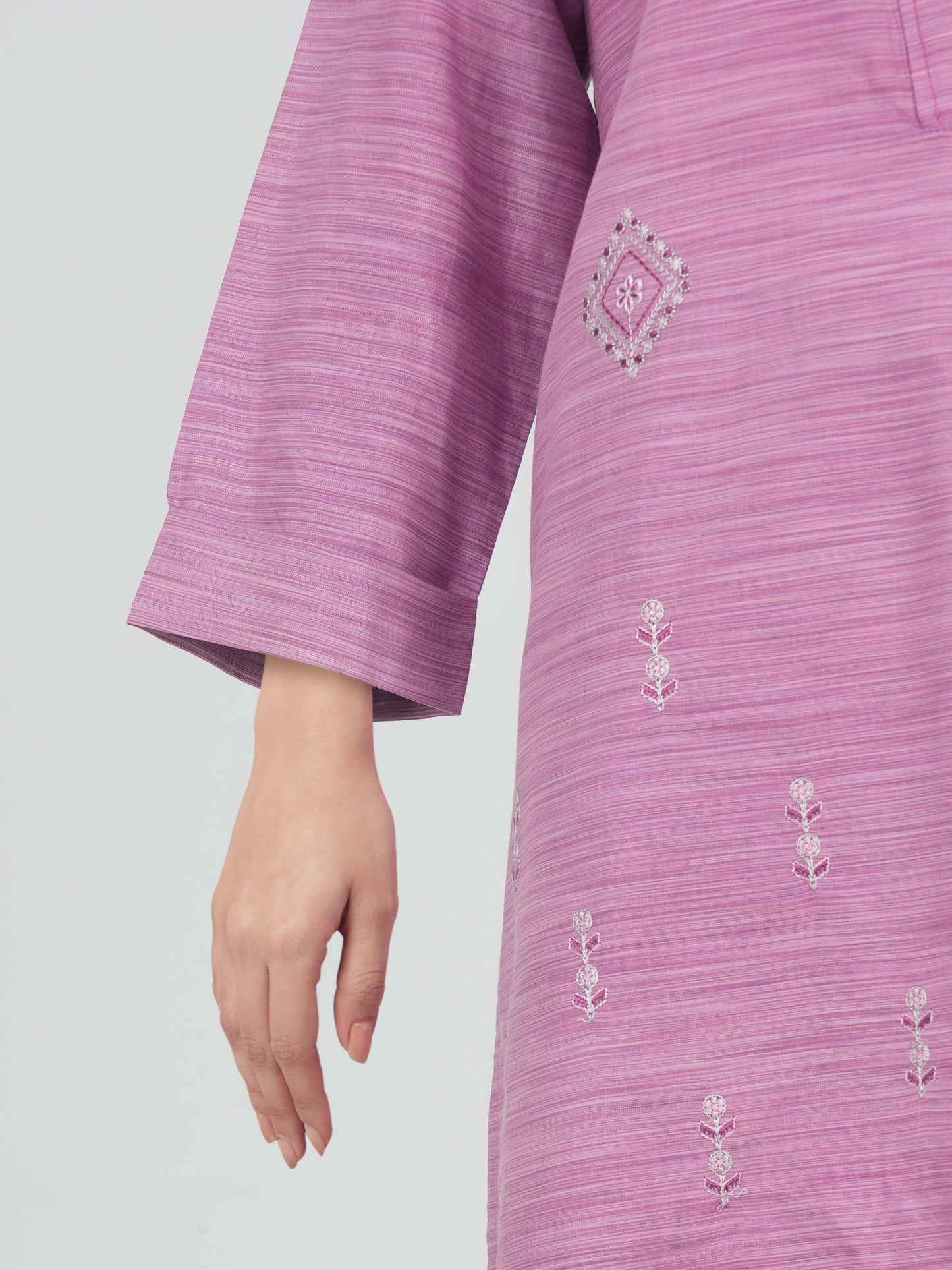 Yarn Dyed Kurti- Embroidered (Pret)