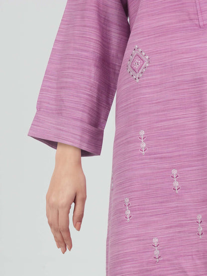 Yarn Dyed Kurti- Embroidered (Pret)