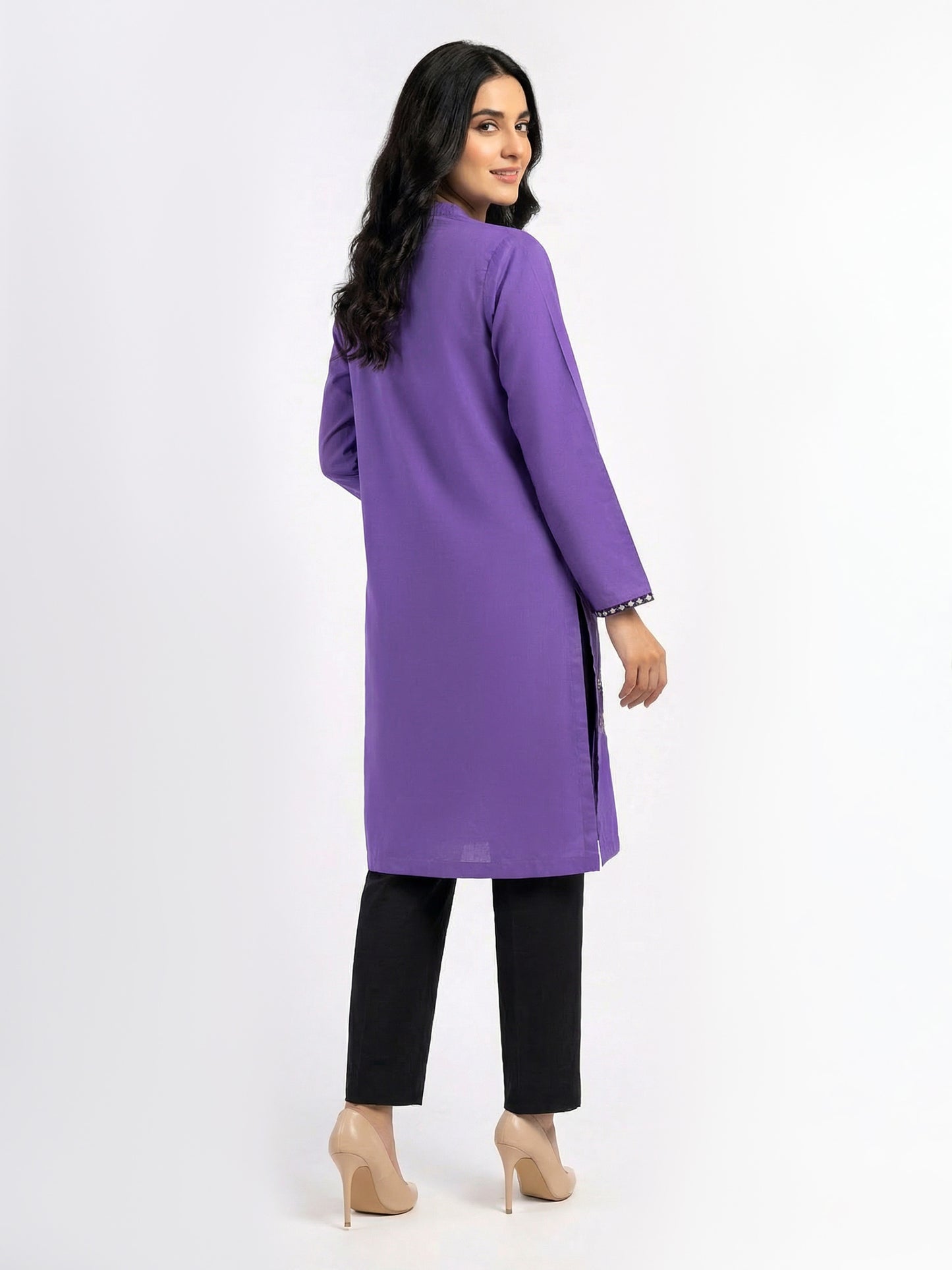 Poly Cambric Shirt- Embroidered (Pret)