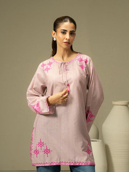 Yarn Dyed Kurti-Embroidered (Pret)
