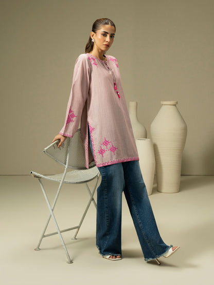 Yarn Dyed Kurti-Embroidered (Pret)