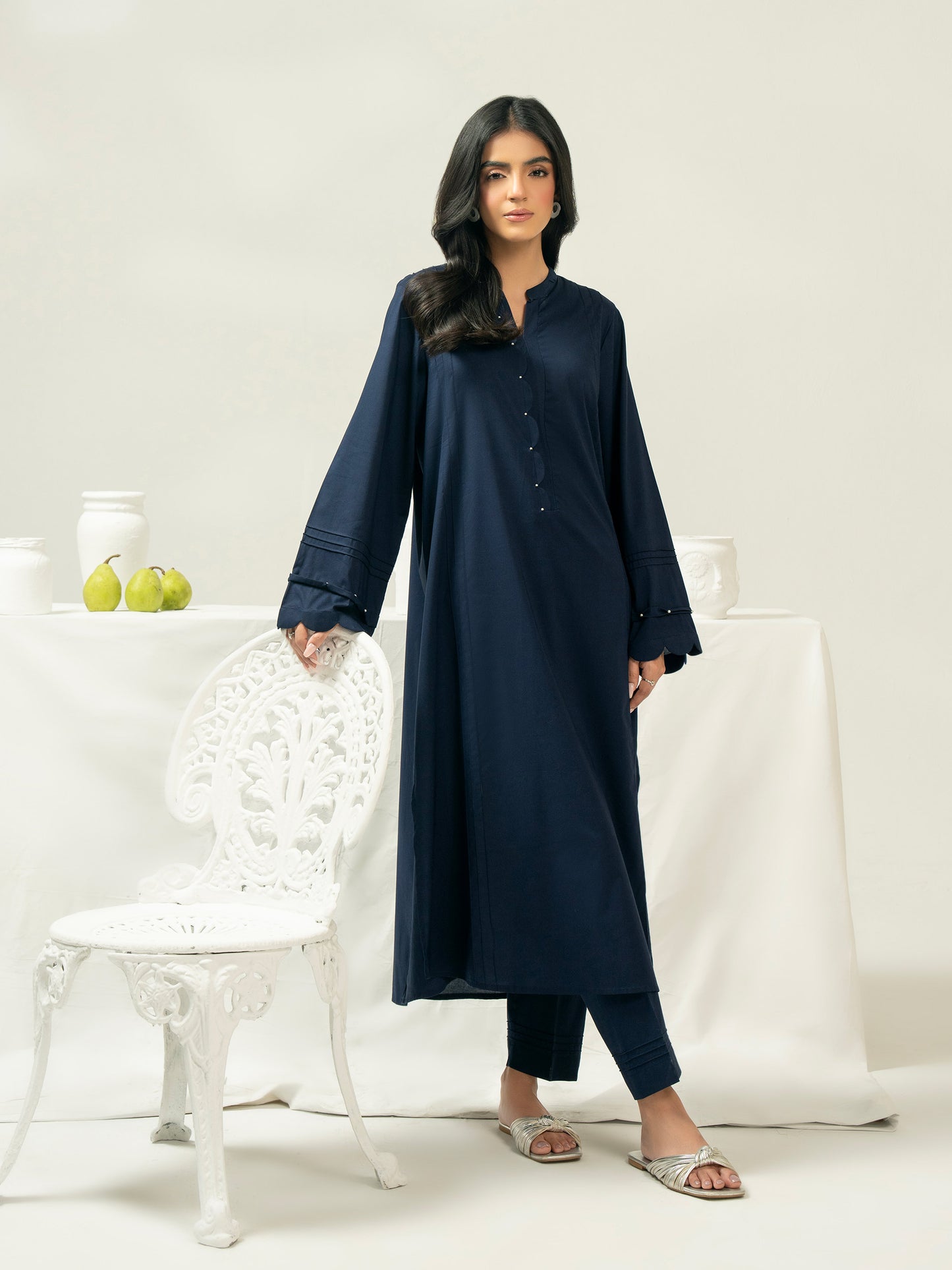 2 Piece Satin Suit-Dyed (Pret)