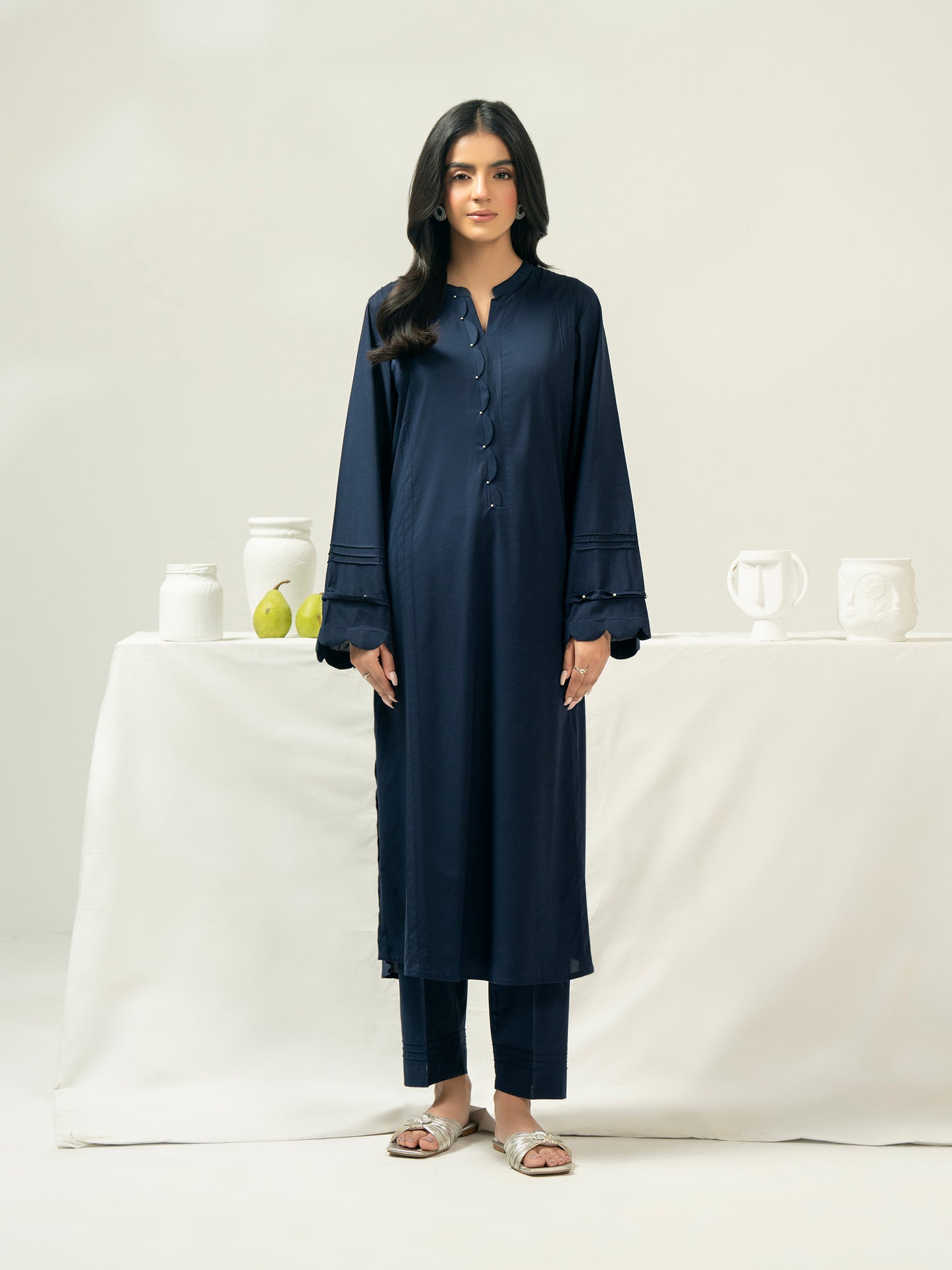 2 Piece Satin Suit-Dyed (Pret)