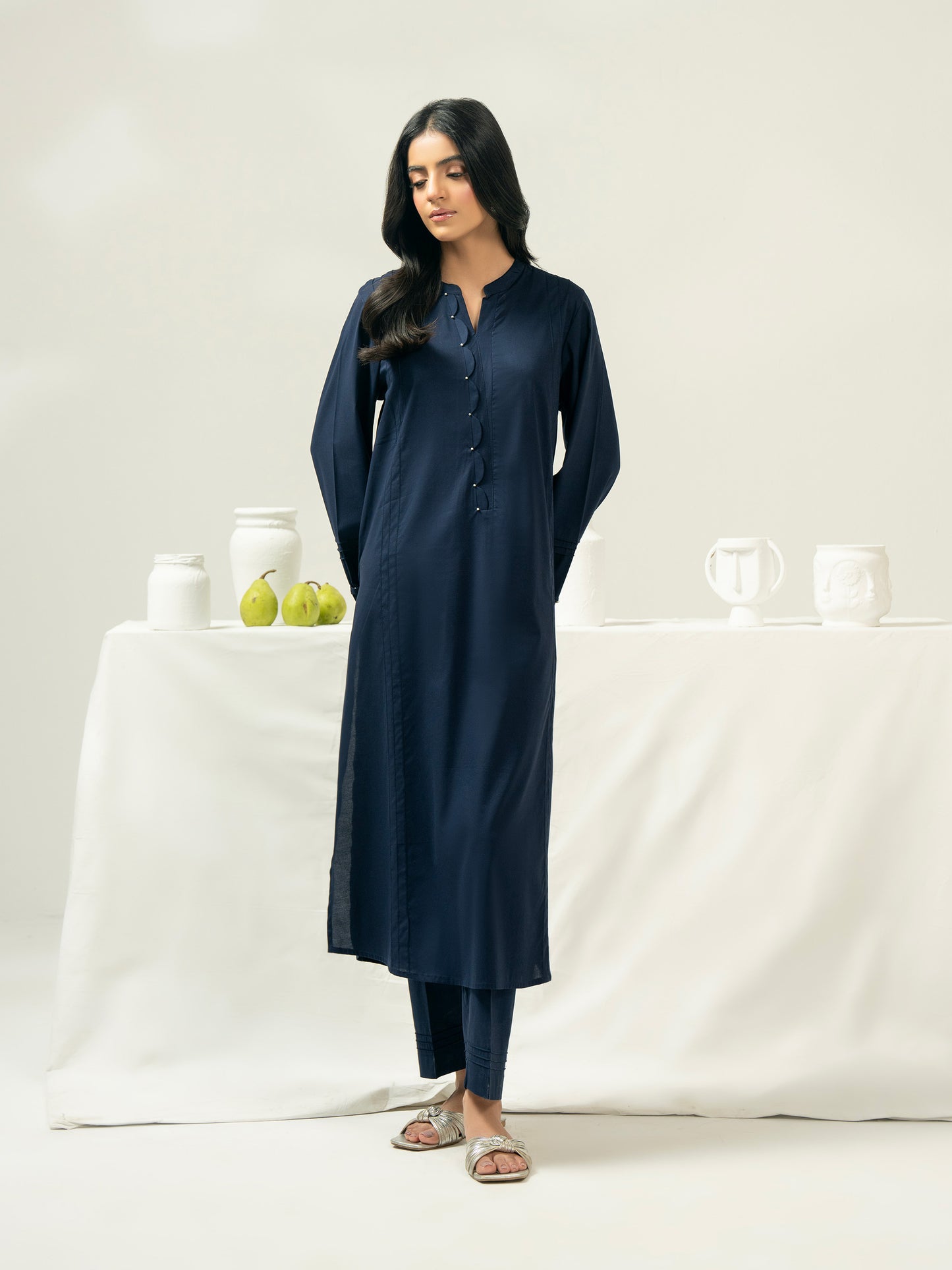 2 Piece Satin Suit-Dyed (Pret)