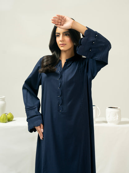 2 Piece Satin Suit-Dyed (Pret)