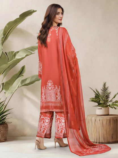3 Piece Silk Suit- Embroidered (Pret)