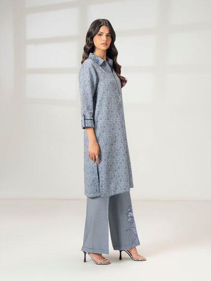 2 Piece Jacquard Suit-Embroidered (Pret)