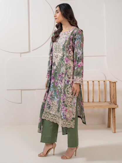 3 Piece Lawn Suit-Embroidered (Pret)