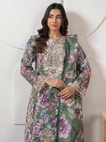 3 Piece Lawn Suit-Embroidered (Pret)
