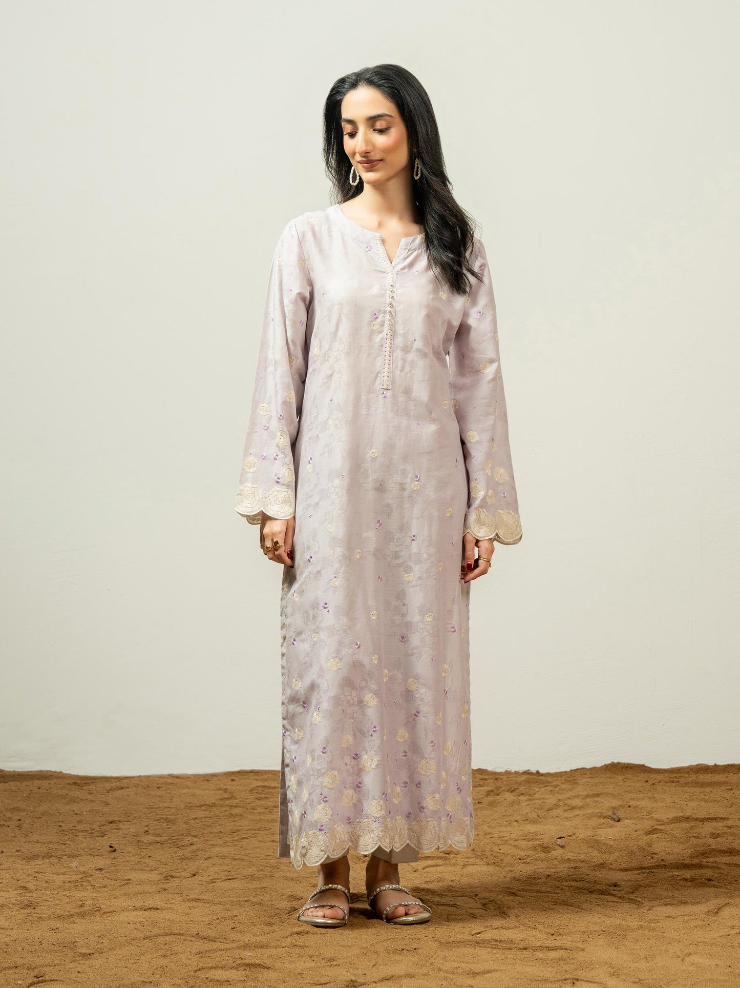 Jacquard Shirt-Embroidered (Pret)