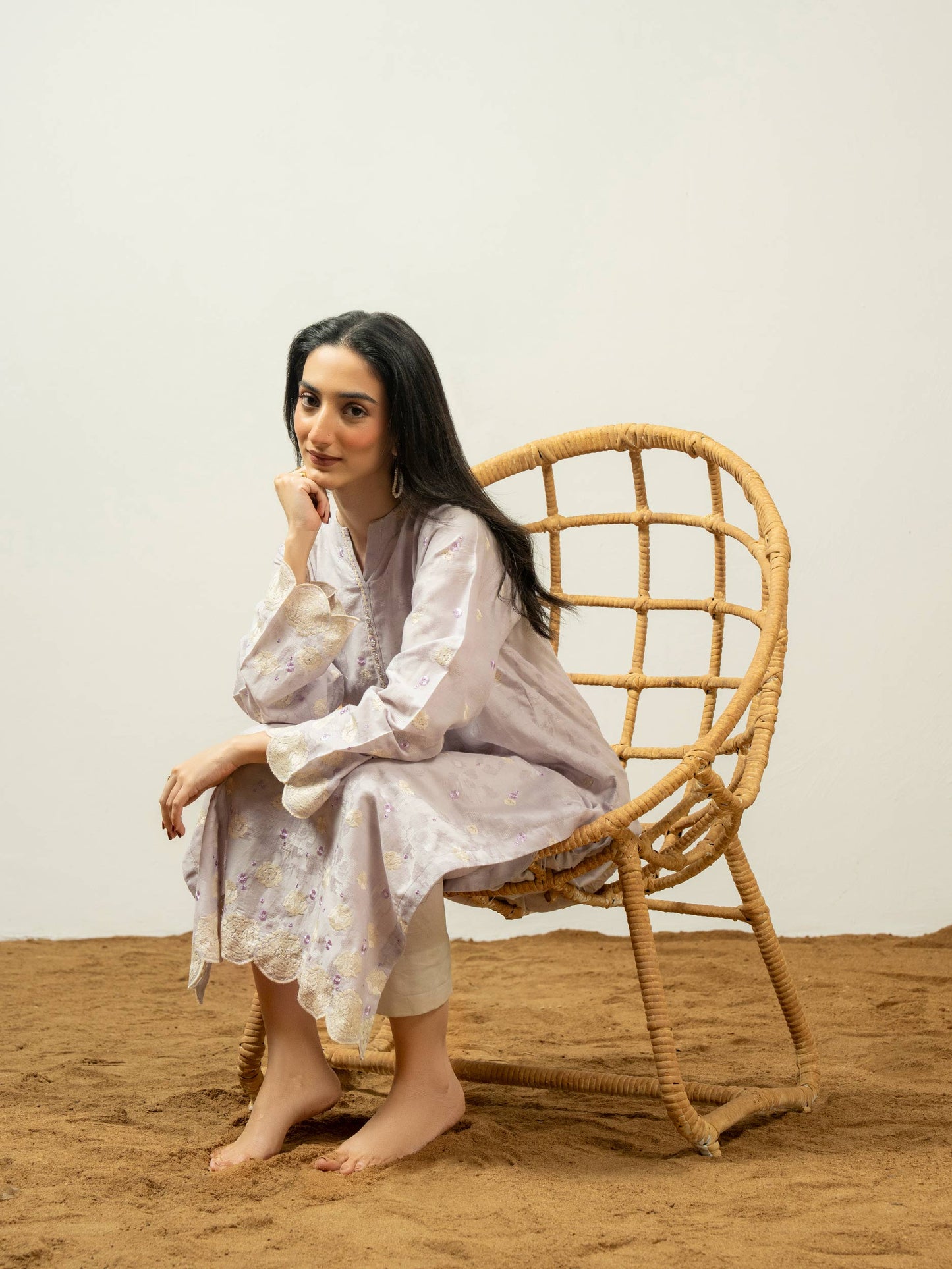 Jacquard Shirt-Embroidered (Pret)