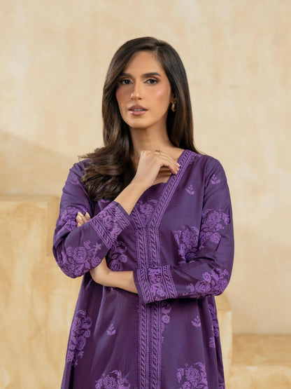 2 Piece Lawn Suit-Emboss Print (Pret)