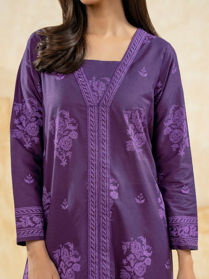 2 Piece Lawn Suit-Emboss Print (Pret)