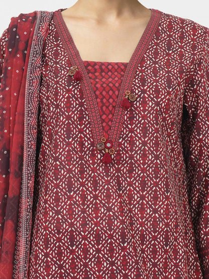 3 Piece Lawn Suit- Embroidered (Pret)