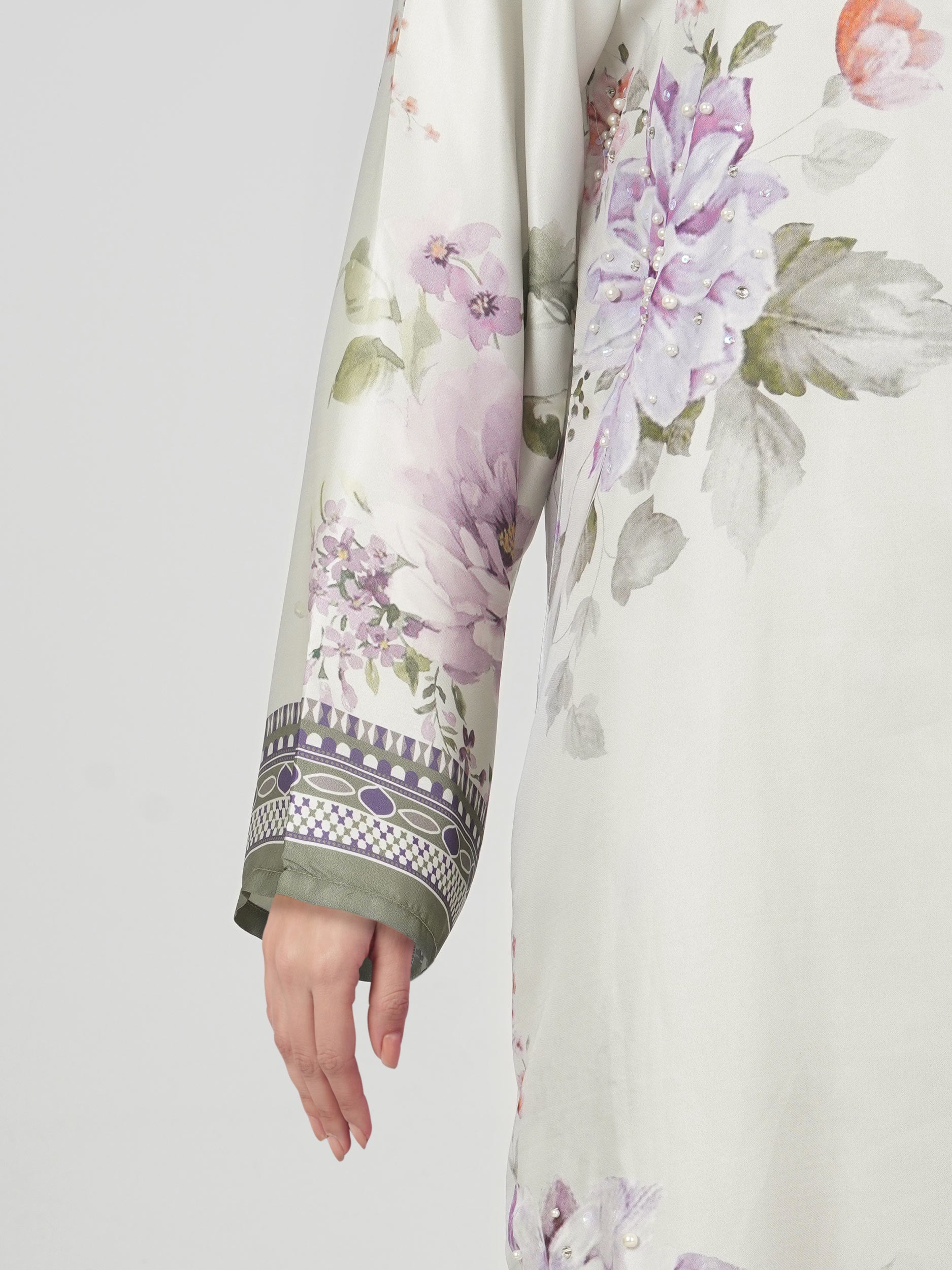 2 Piece Silk Suit- Embellished (Pret)