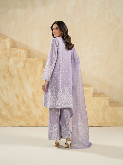 3 Piece Lawn Suit-Paste-Print (Pret)