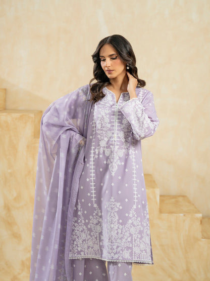 3 Piece Lawn Suit-Paste-Print (Pret)