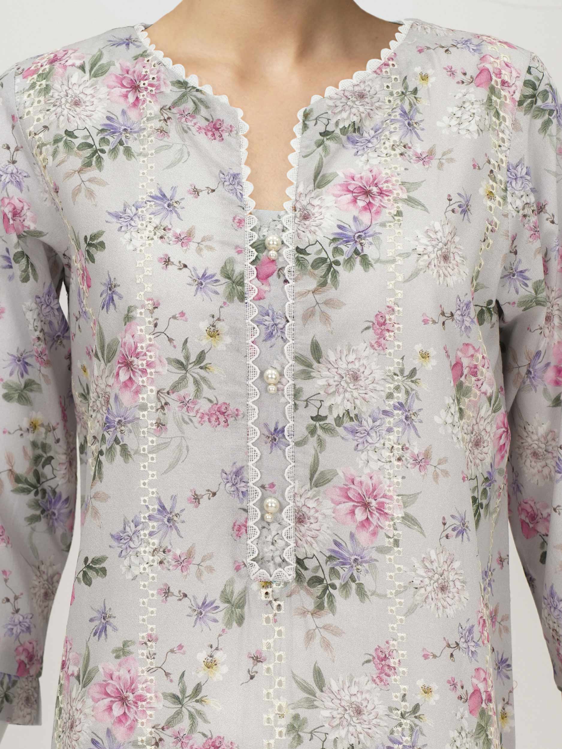 Lawn Shirt- Embroidered (Pret)