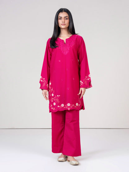 2 Piece Cambric Suit- Embroidered (Pret)