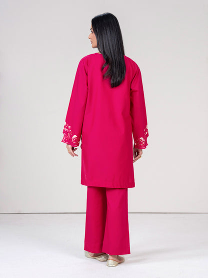 2 Piece Cambric Suit- Embroidered (Pret)