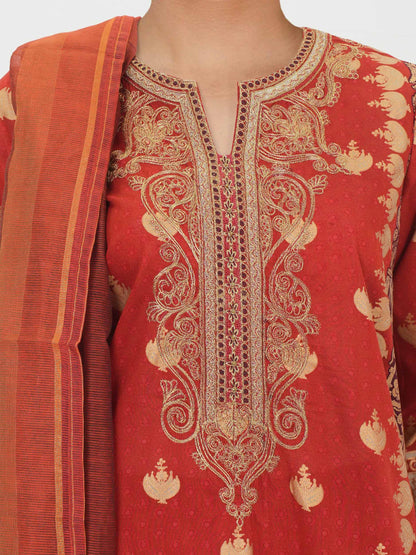 3 Piece Lawn Suit- Embroidered (Pret)